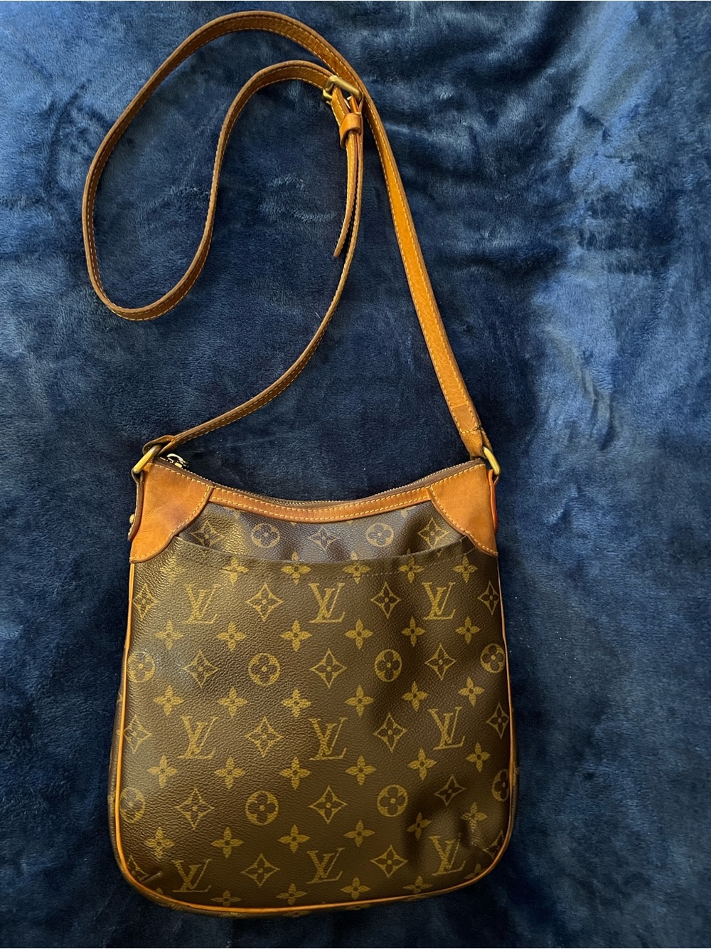 Louis Vuitton Brown Monogram Crossbody Shoulder Bag authentic